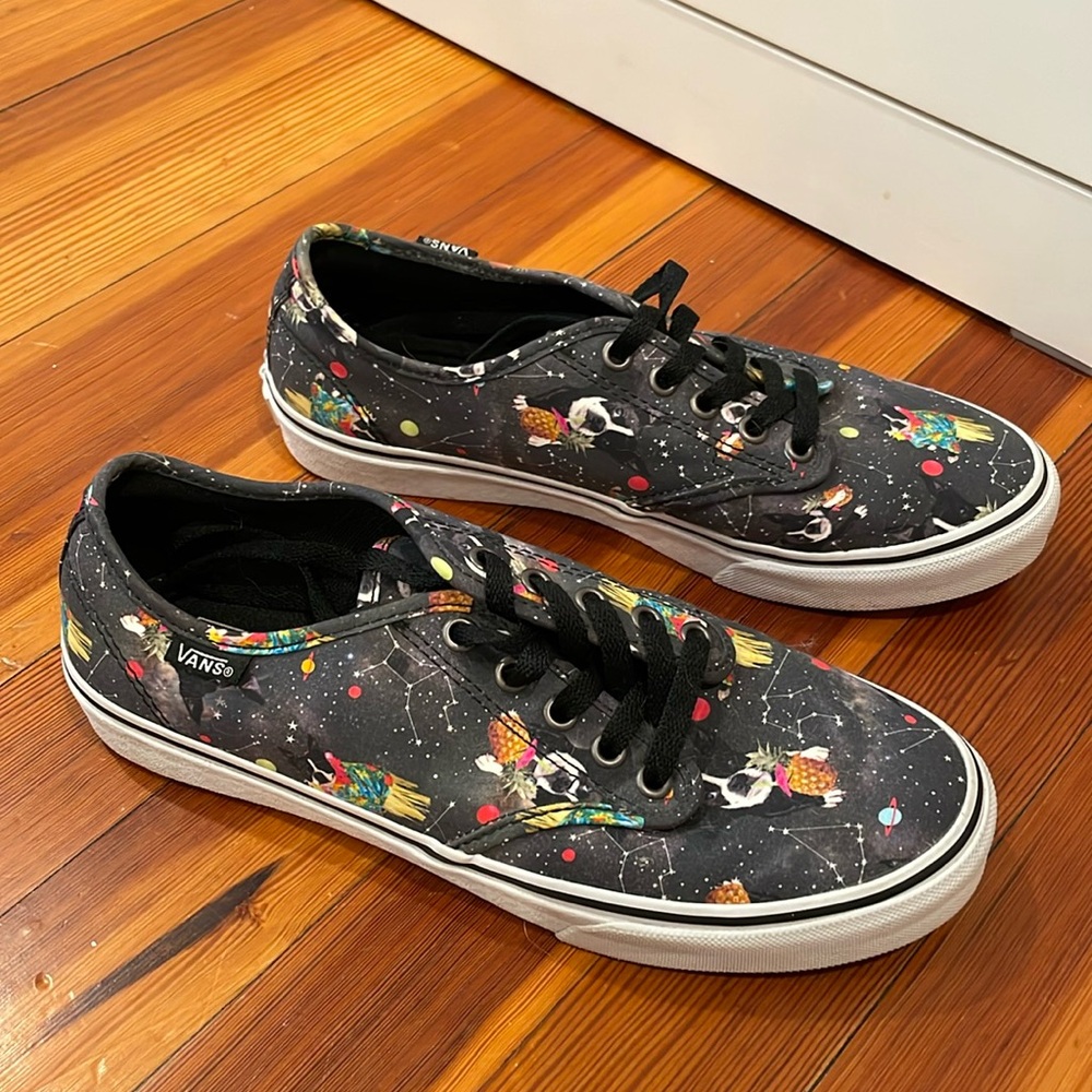 Vans Boston Terrier Space Galaxy Lace-up Sneakers